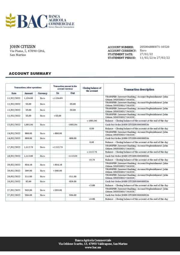 San-Marino-Banca-Agricole-Commerciale-bank-statement-template-in-Word-and-PDF-format.jpg San Marino Banca Agricole Commerciale bank statement template in Word and PDF format