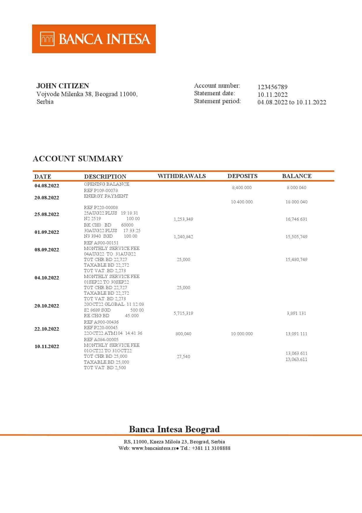 Serbia-Banca-Intesa-bank-statement-template-in-Word-and-PDF-format.jpg Serbia Banca Intesa bank statement template in Word and PDF format