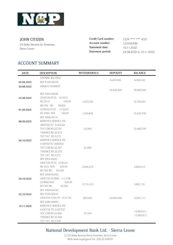 Sierra-Leone-National-Development-bank-statement-template-in-Word-and-PDF-format.jpg Sierra Leone National Development bank statement template in Word and PDF format