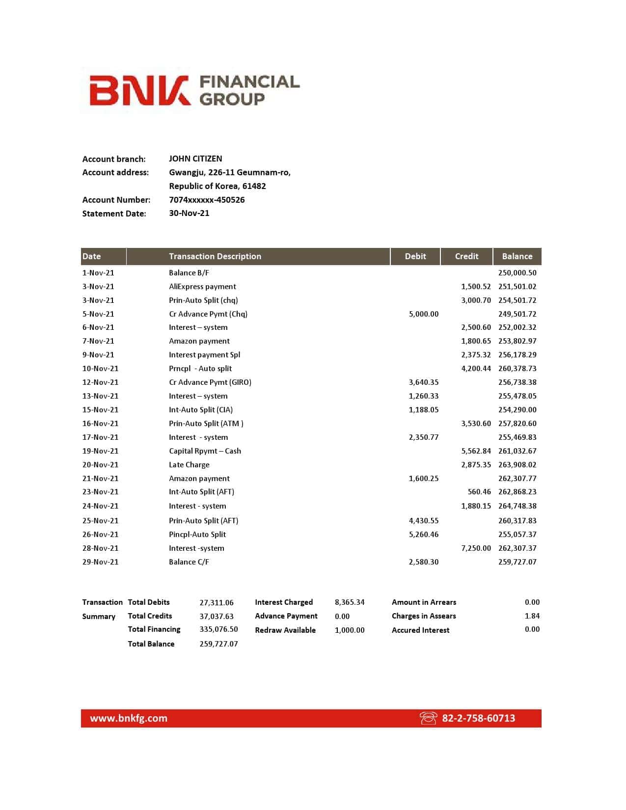 South-Korea-BNK-2_000001.jpg South Korea BNK bank statement easy to fill template in Excel and PDF format
