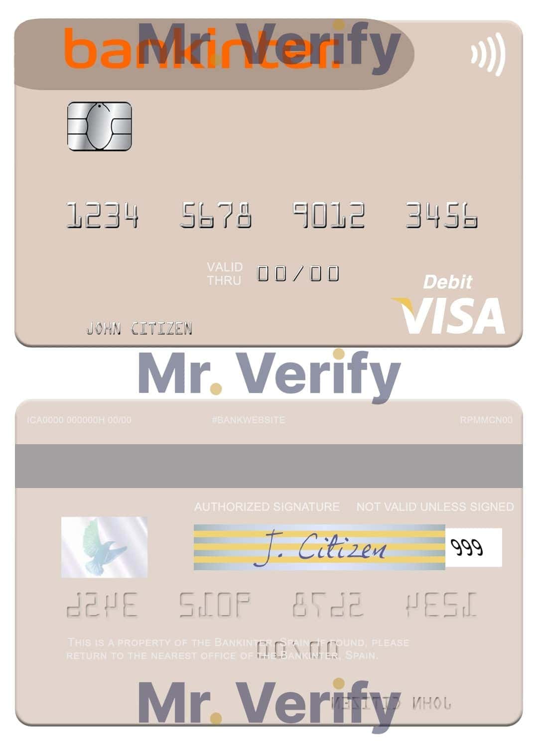 Spain Bankinter visa debit card Fillable Spain Bankinter visa debit card Templates