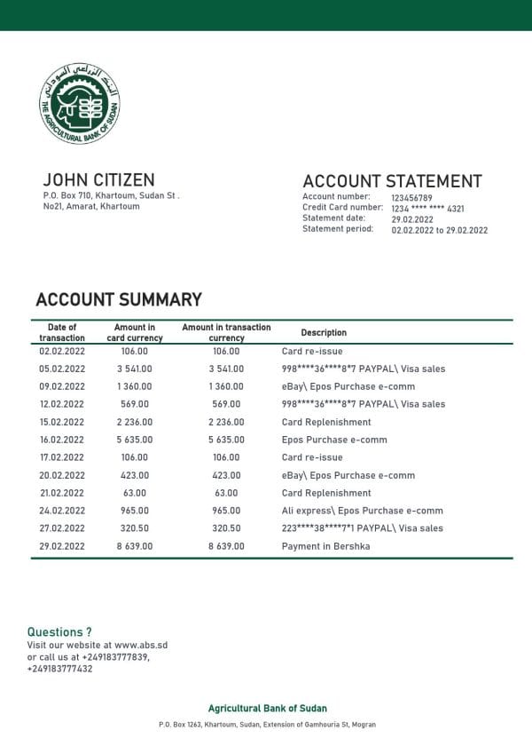 Sudan-Agricultural-Bank-of-Sudan-bank-statement-template-in-Word-and-PDF-format-version-2.jpg Sudan Agricultural Bank of Sudan bank statement template in Word and PDF format, version 2