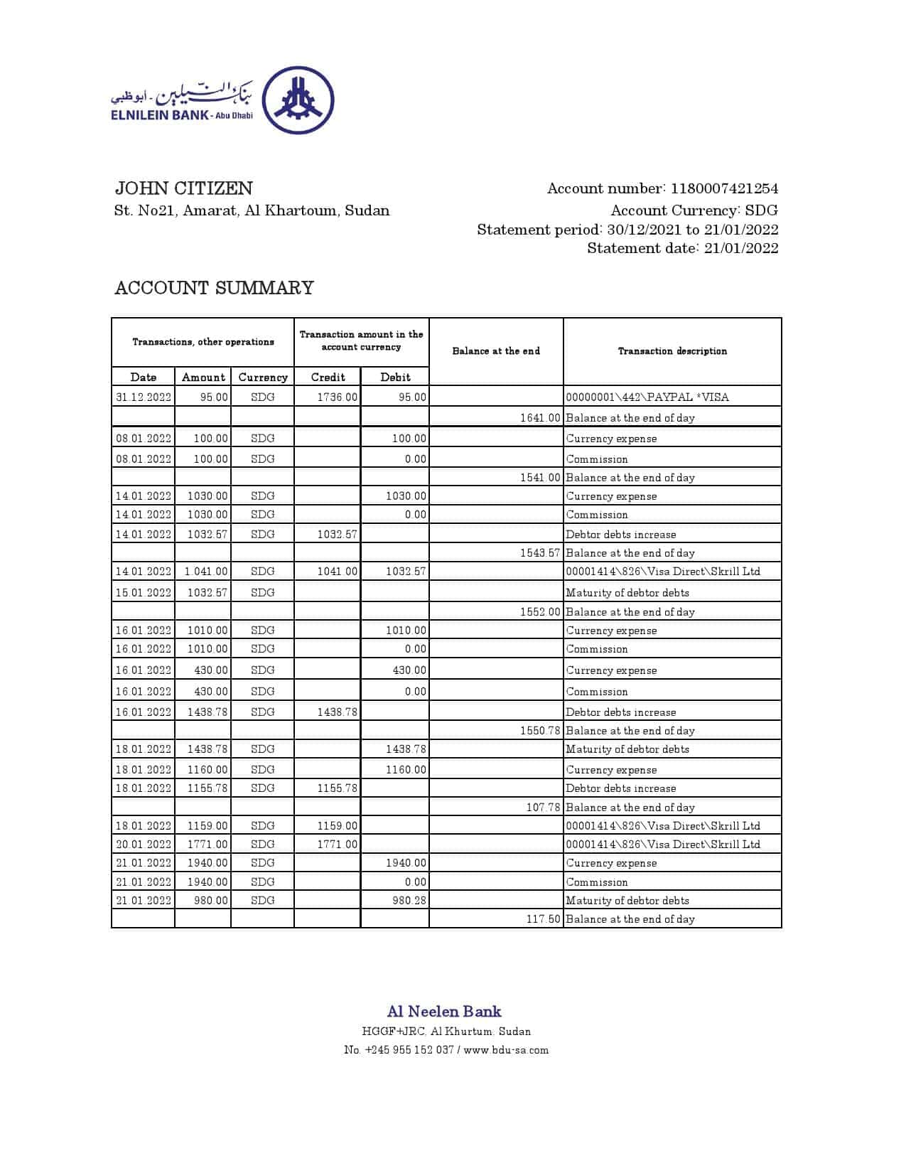 Sudan-Al-Neelen-Bank-statement-Excel-and-PDF-template.jpg Sudan Al Neelen Bank statement, Excel and PDF template