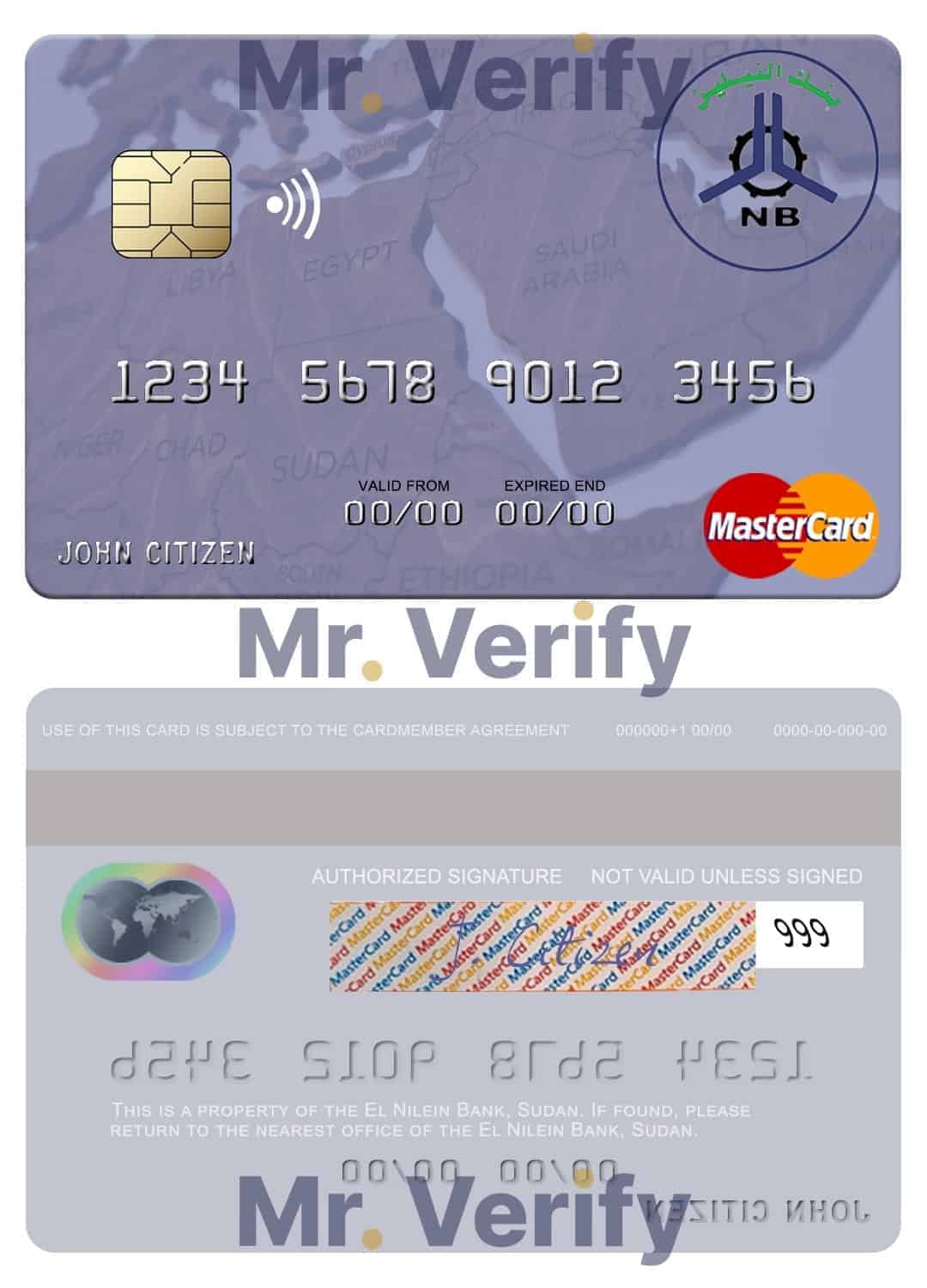 Sudan El Nilein Bank mastercard Fillable Sudan El Nilein Bank mastercard Templates