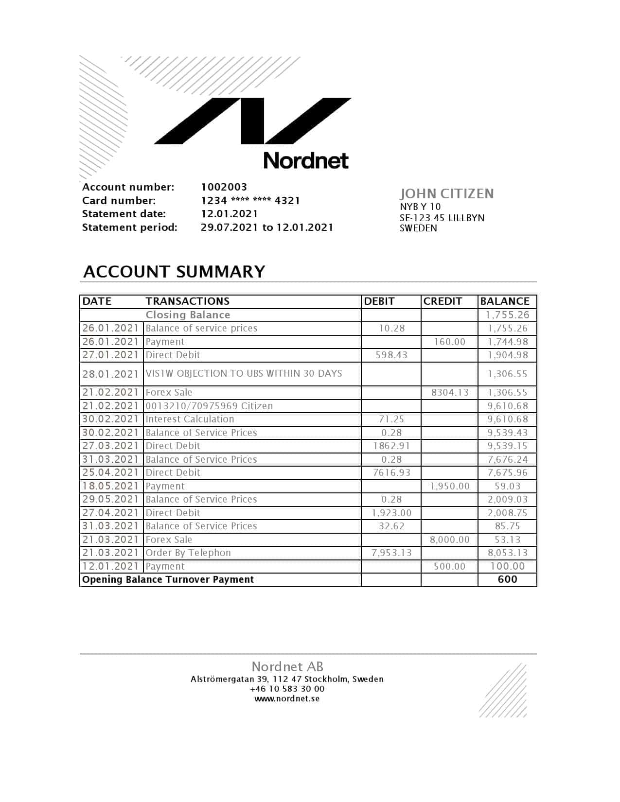 Sweden-Nordnet-AB-bank-statement-easy-to-fill-template-in-.xls-and-.pdf-file-format.jpg Sweden Nordnet AB bank statement easy to fill template in .xls and .pdf file format