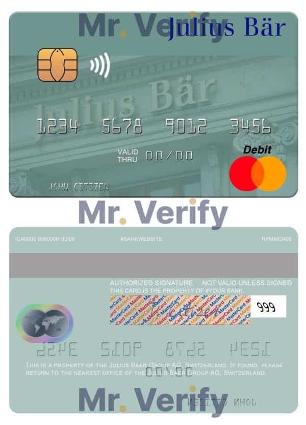 Switzerland Julius Baer Group AG mastercard Fillable Switzerland Julius Baer Group AG mastercard Templates