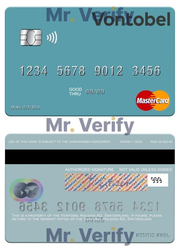 Switzerland Vontobel Holding AG mastercard Editable Switzerland Vontobel Holding AG mastercard Templates in PSD Format