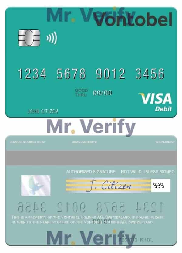 Switzerland Vontobel Holding AG visa debit card Fillable Switzerland Vontobel Holding AG visa debit card Templates