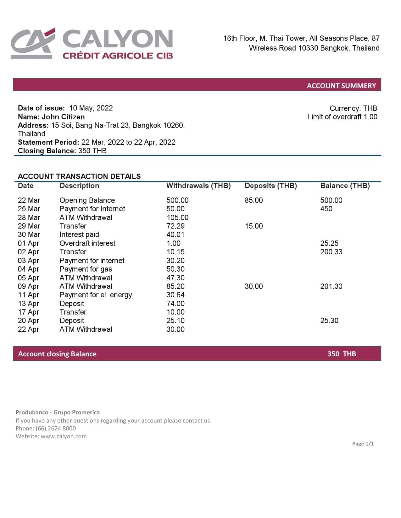 Thailand-Calyon-bank-statement_000001-1.jpg Thailand Caylon Bank statement template in Word and PDF format