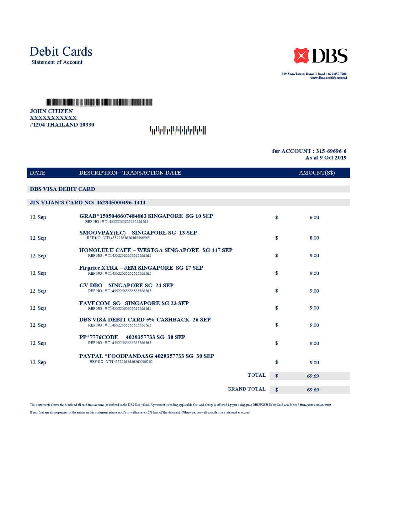 Thailand-DBS-bank_000001.jpg Singapore DBS bank proof of address statement template in .doc and .pdf format