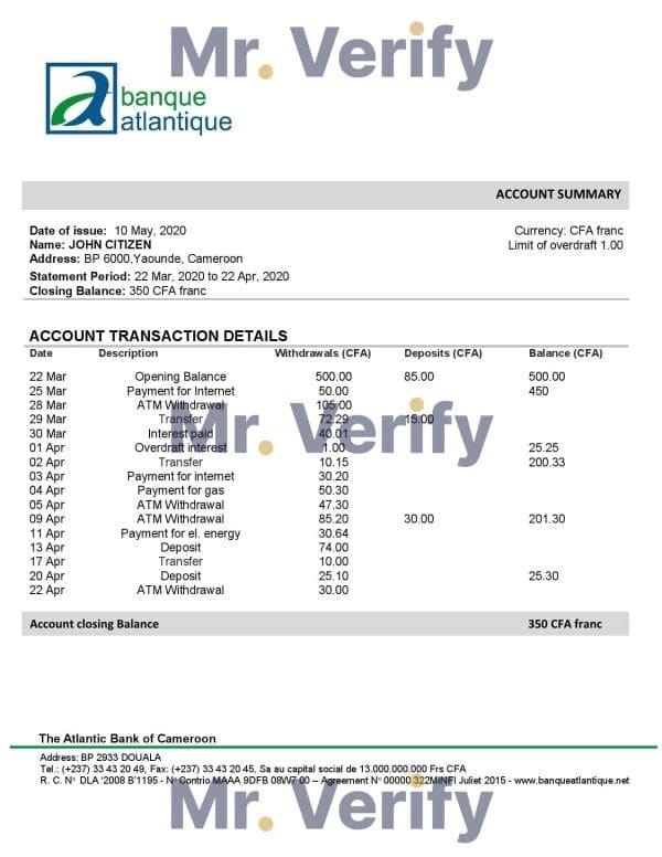 The-Atlantic-Bank-of-Cameroon.jpg Cameroon Atlantic bank statement template in Excel and PDF format