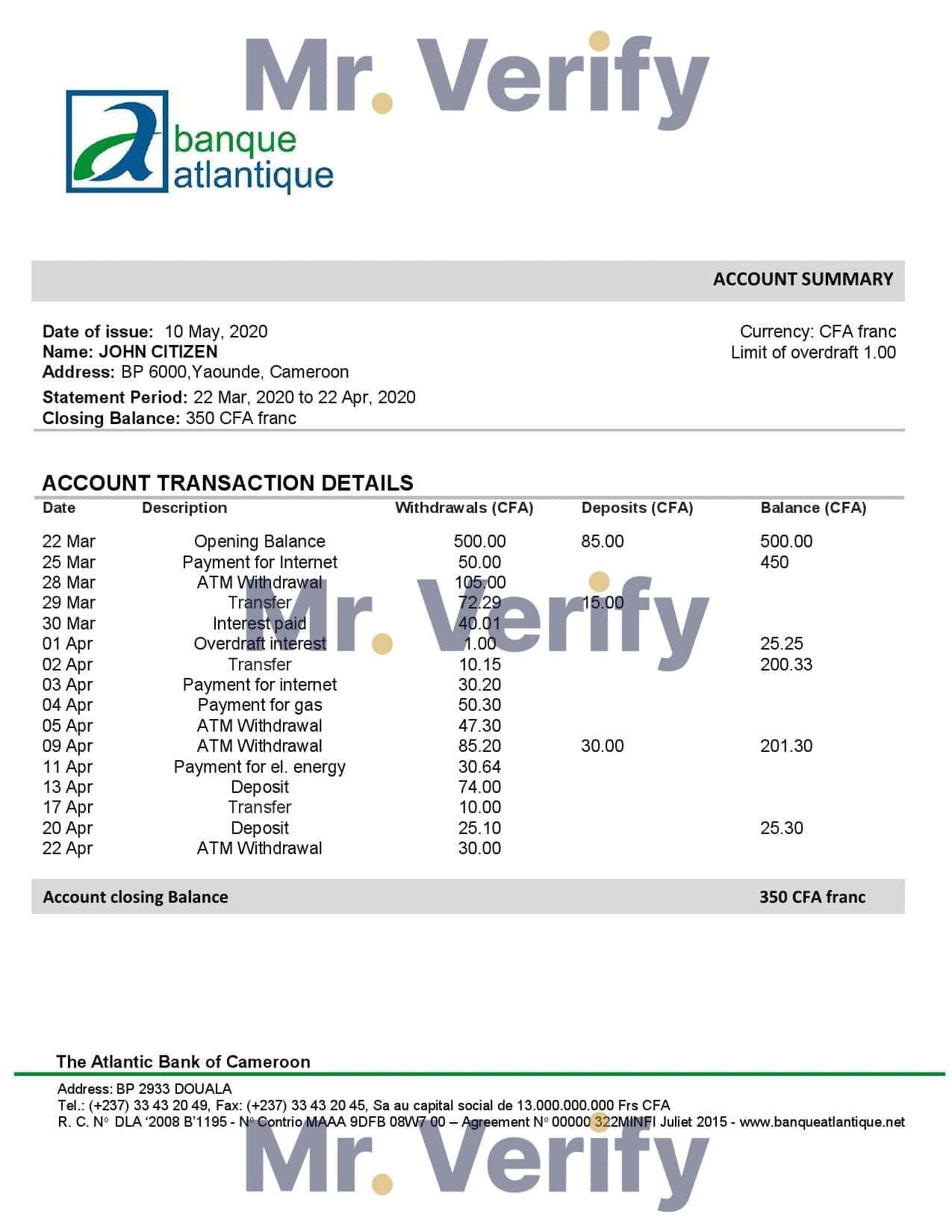 The-Atlantic-Bank-of-Cameroon.jpg Cameroon Atlantic bank statement template in Excel and PDF format
