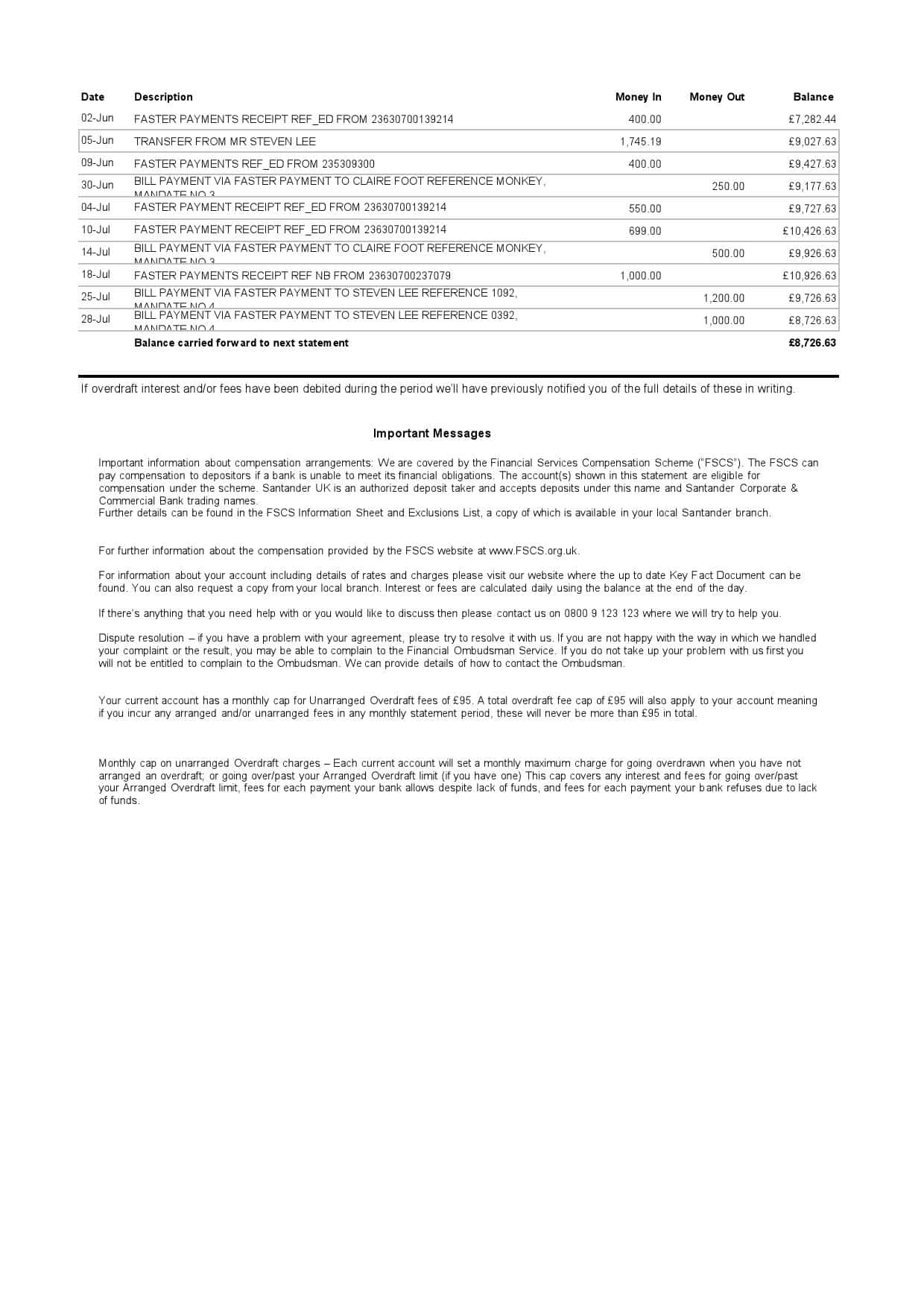 UK-Santander-2-p_000002.jpg United Kingdom Santander bank statement template in Excel and PDF format (2 pages) - Image 2