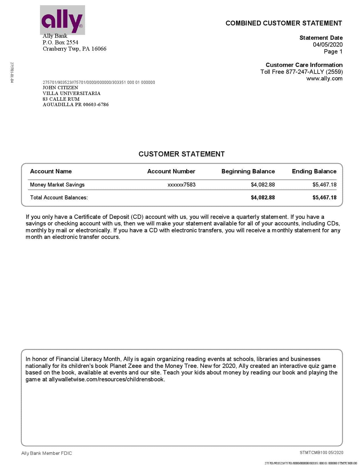 USA-Ally-Bank-statement-template-in-Word-and-PDF-format-4-pages-1.jpg USA Ally Bank statement template in Word and PDF format (4 pages)