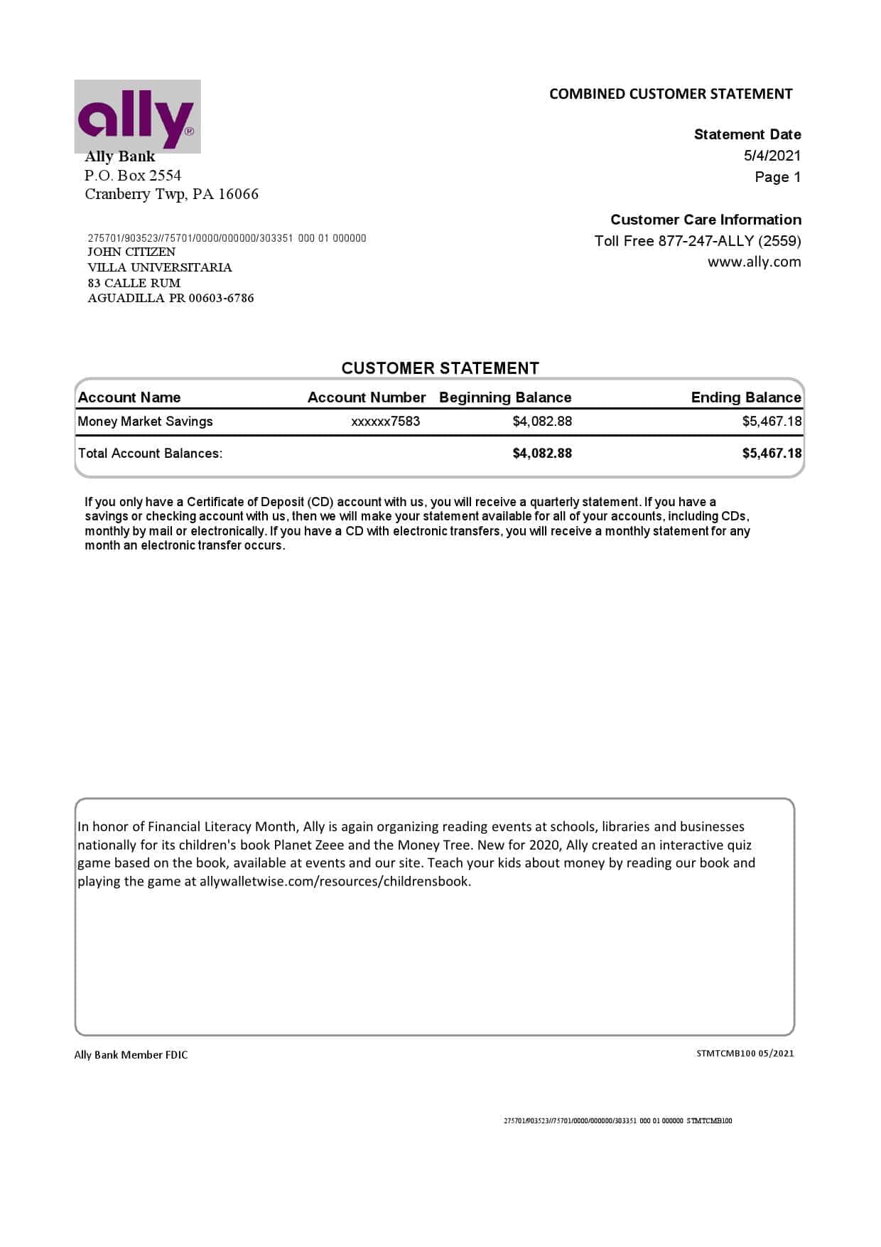 USA-Ally_000001.jpg USA Ally Bank statement template in Excel and PDF format (4 pages)