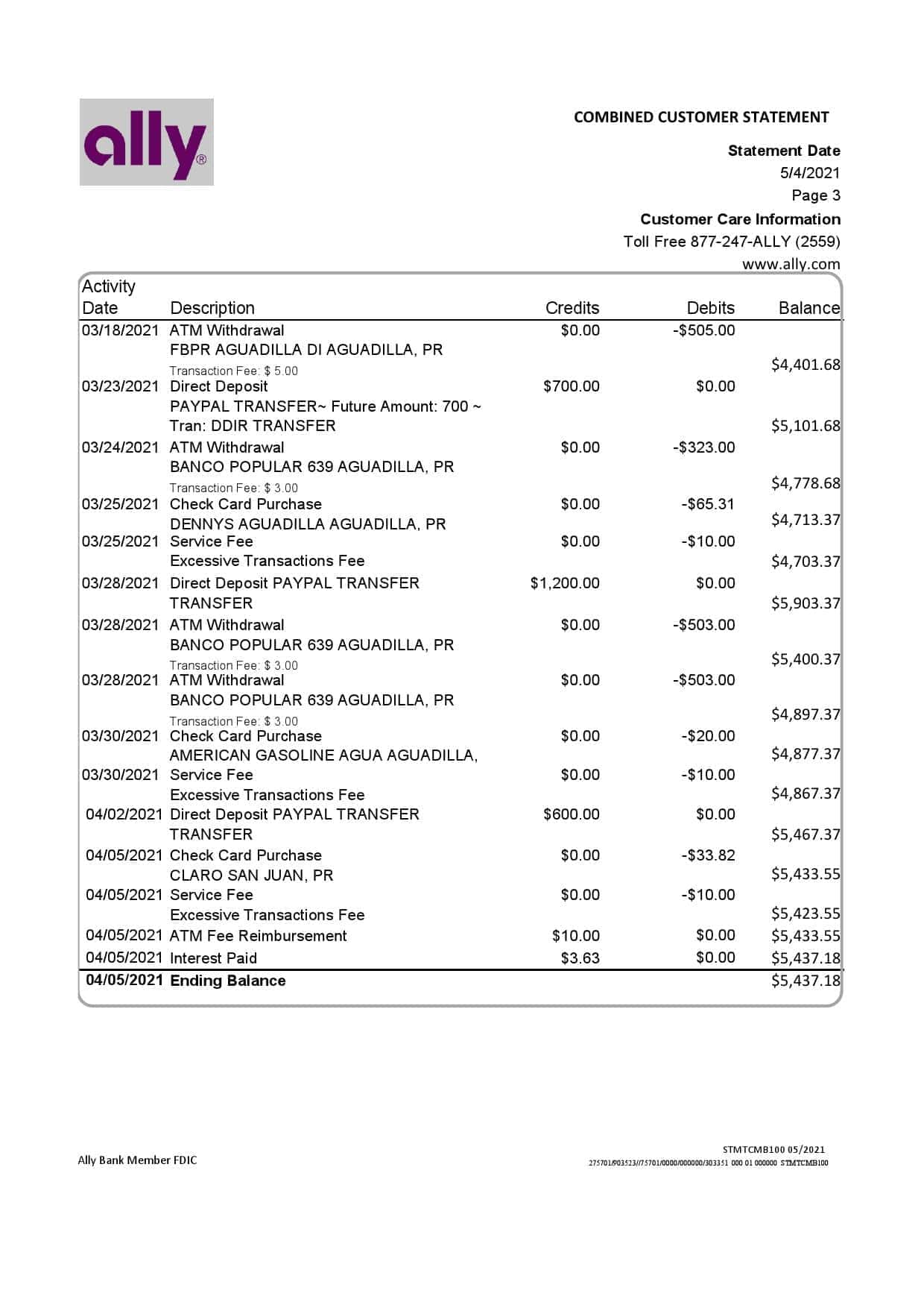 USA-Ally_000003.jpg USA Ally Bank statement template in Excel and PDF format (4 pages) - Image 3