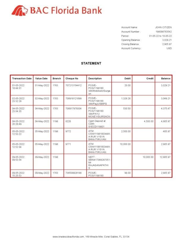 USA-BAC-Florida-bank-statement-Word-and-PDF-template.jpg USA BAC Florida bank statement Word and PDF template