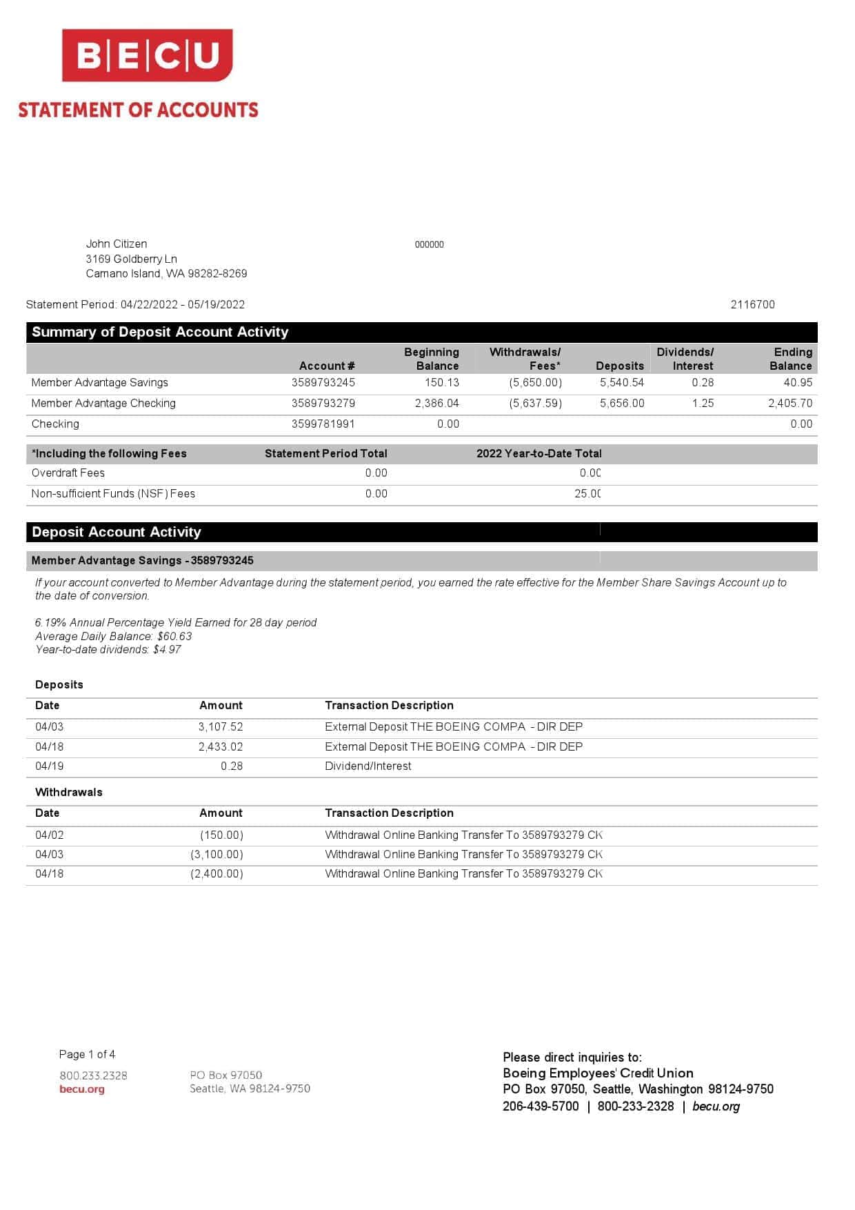USA-BECU-bank-statement-Word-and-PDF-template-4-pages-1.jpg USA BECU bank statement, Word and PDF template, 4 pages