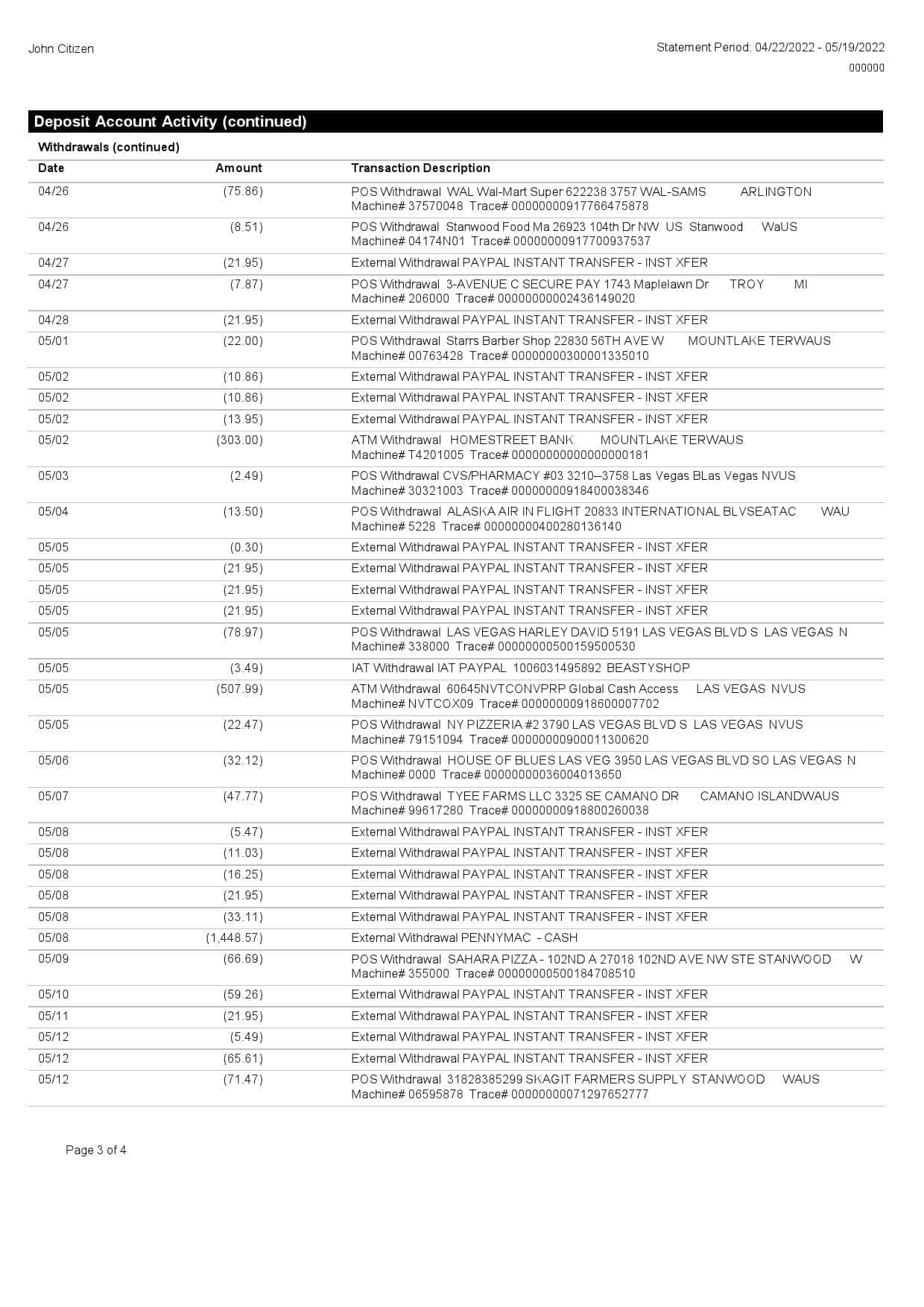 USA-BECU-bank-statement-Word-and-PDF-template-4-pages-3.jpg USA BECU bank statement, Word and PDF template, 4 pages - Image 3