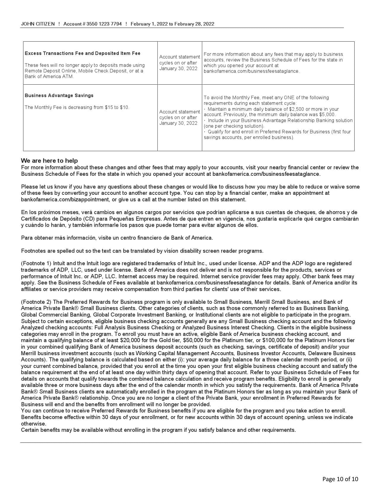 USA-Bank-of-America_000010.jpg USA Bank of America bank statement, Word and PDF template, 10 pages - Image 10