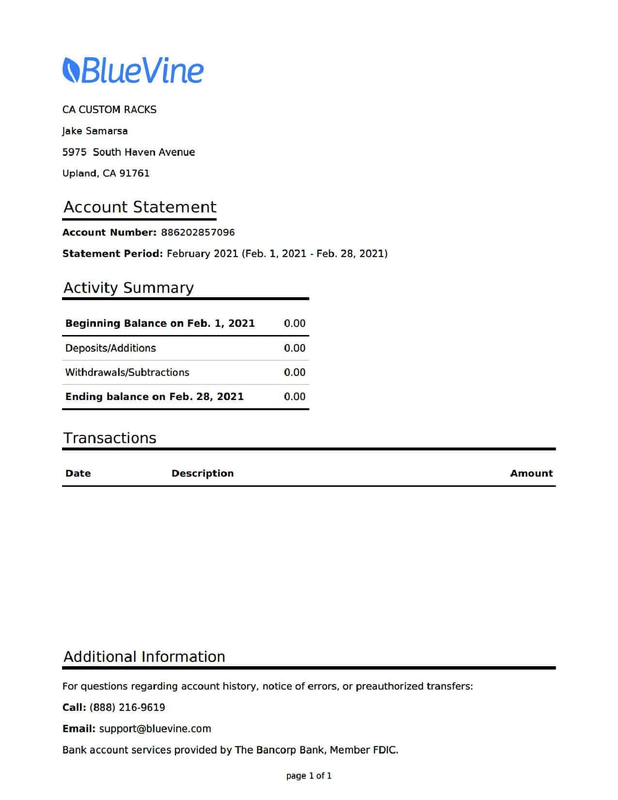 USA-Bluevine-bank-st_000001-1.jpg USA California BlueVine bank statement template in Word and PDF format, .doc and .pdf format