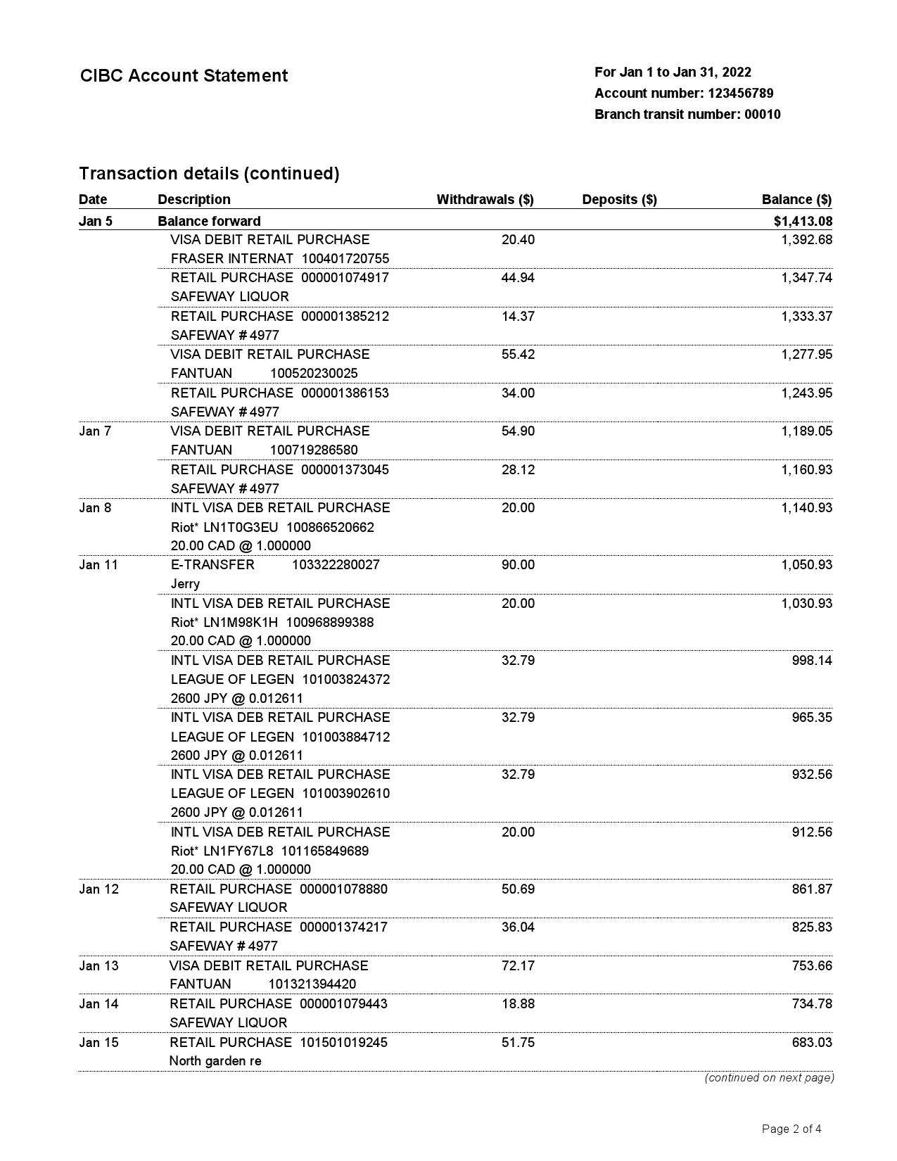 USA-CIBC-bank-statement-Word-and-PDF-template-4-pages-2.jpg USA CIBC bank statement, Word and PDF template, 4 pages - Image 2