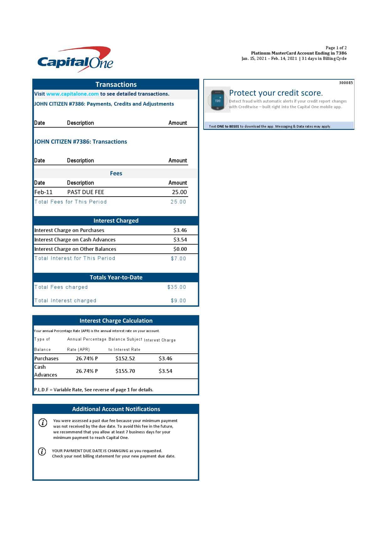 USA-Capital-One-bank-statement-template-in-Excel-and-PDF-format-2-pages-version-3-2.jpg USA Capital One bank statement template in Excel and PDF format (2 pages) version 3 - Image 2