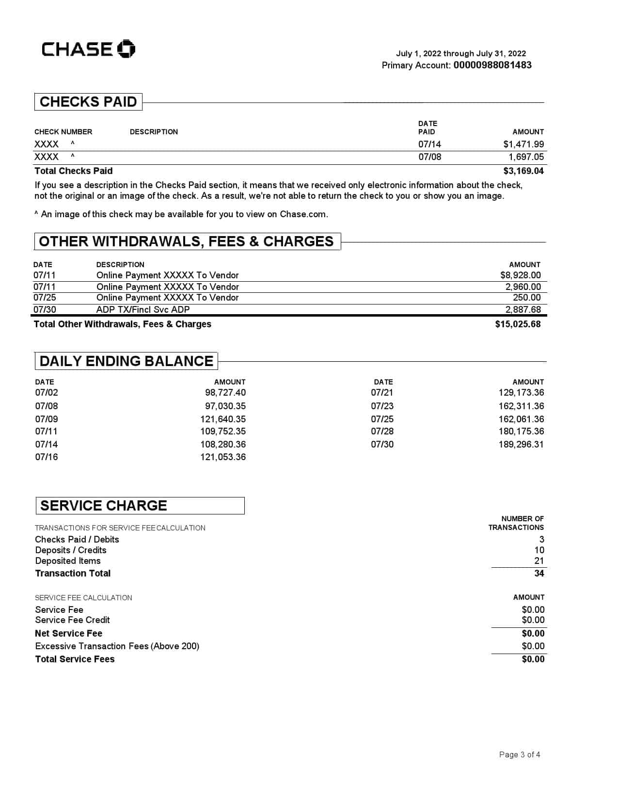 USA-Chase-bank_000003.jpg USA Chase bank statement Word and PDF template, 4 pages - Image 3