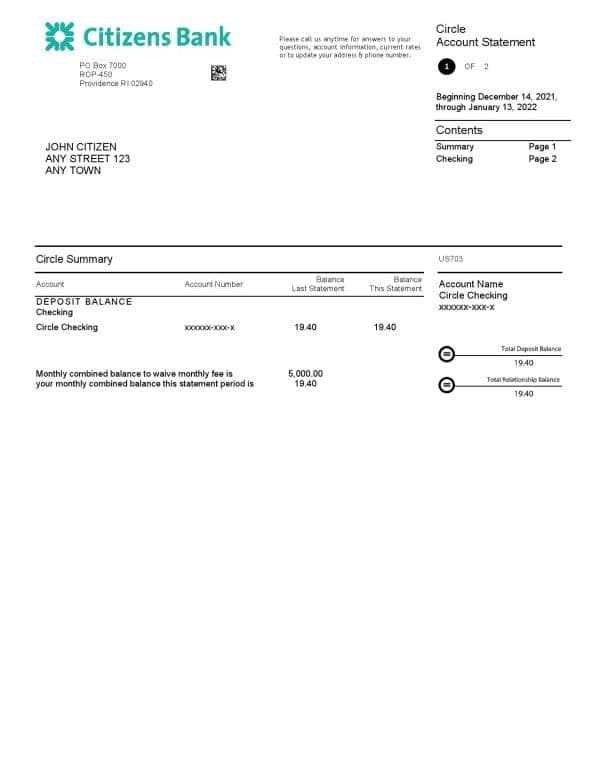 USA-Citizens-bank-statement-Word-and-PDF-template-4-pages-1.jpg USA Citizens bank statement, Word and PDF template, 4 pages
