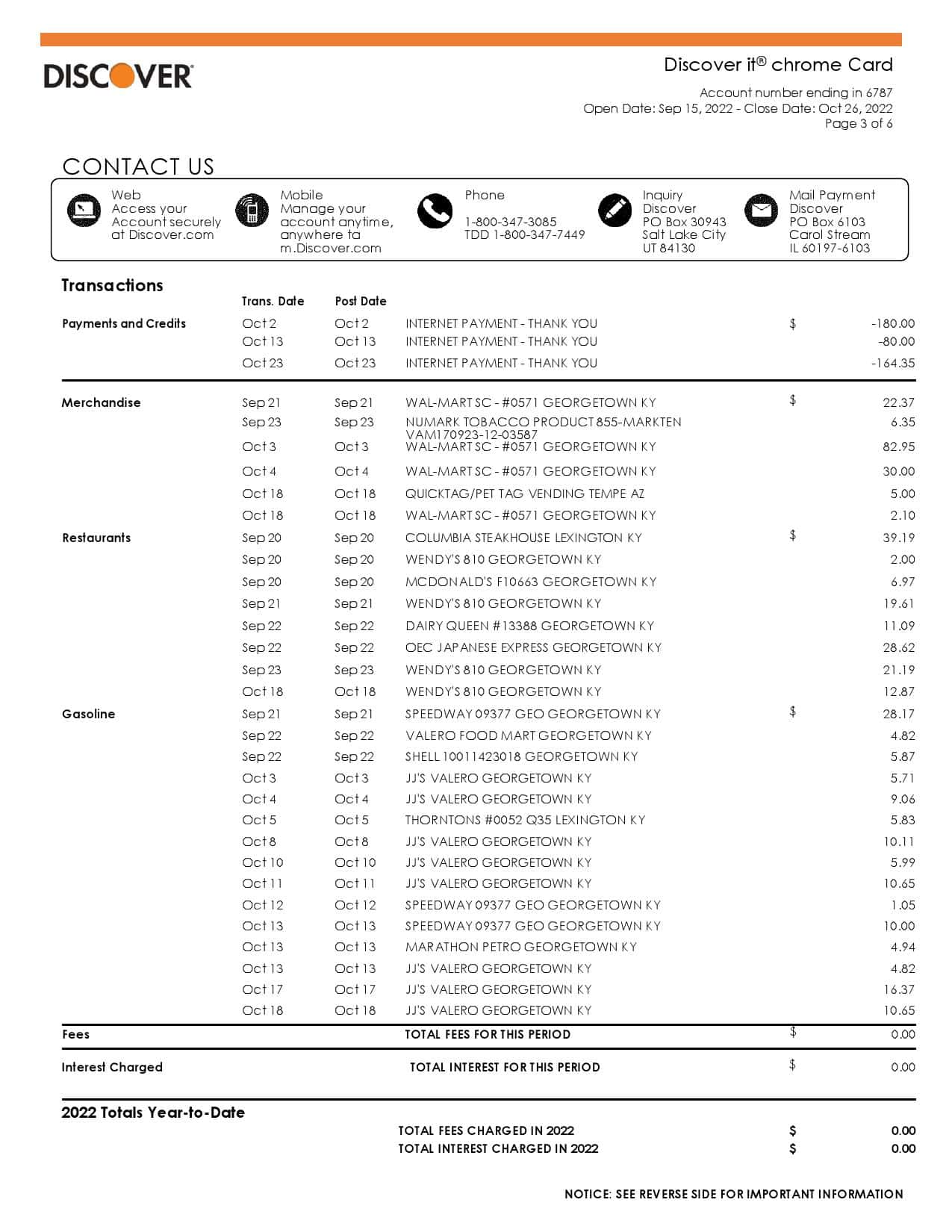 USA-Discover-Bank_000004.jpg USA Discover bank statement, Word and PDF template, 5 pages - Image 3