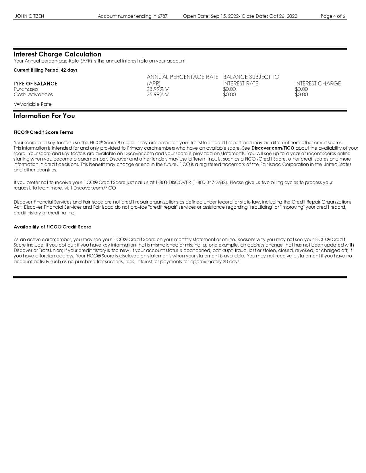 USA-Discover-Bank_000005.jpg USA Discover bank statement, Word and PDF template, 5 pages - Image 4
