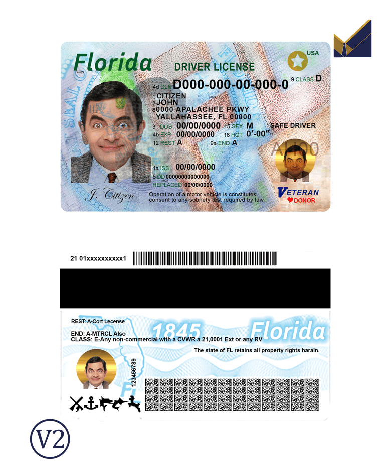 florida drivers license template florida driver license template