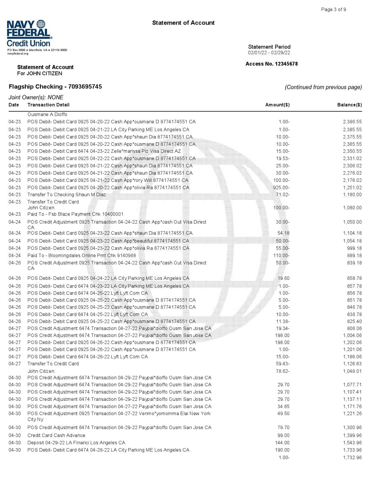 USA-Navy-Federal-bank-statement-Word-and-PDF-template-9-pages-3.jpg USA Navy Federal bank statement, Word and PDF template, 9 pages - Image 3