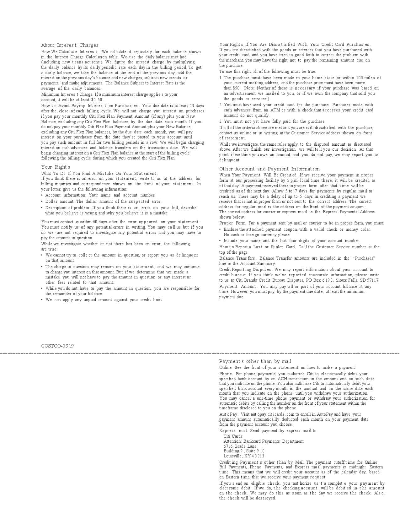 USA-New-Jersey-Costco-card-by-Citi-bank-statement-4-pages_000004.jpg USA Costco Anywhere Visa Card by Citi bank statement, Word and PDF template, 4 pages - Image 4