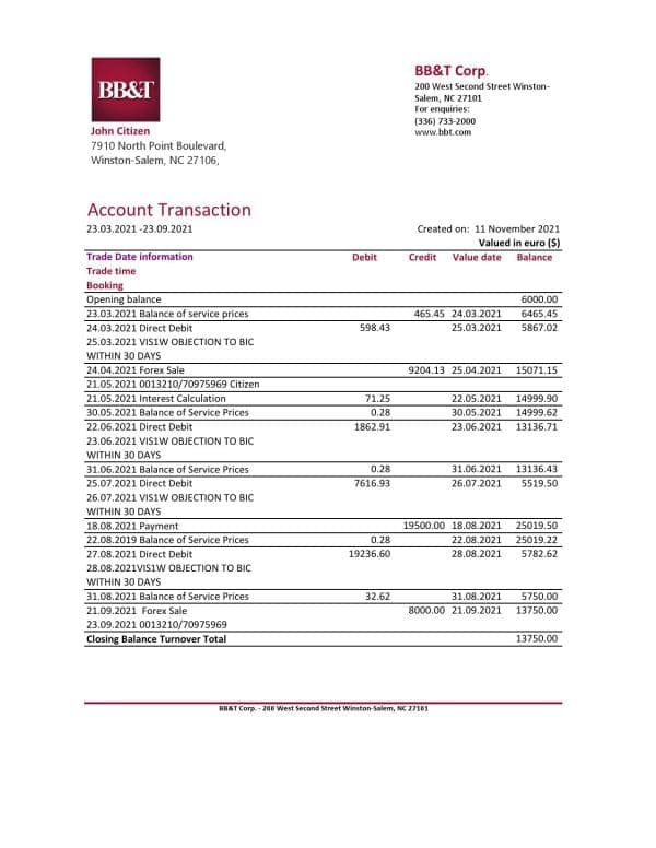 USA-North-Carolina-BBT-Corp.-bank-statement-template-in-Excel-and-PDF-format.jpg USA North Carolina BB&T Corp. bank statement template in Excel and PDF format