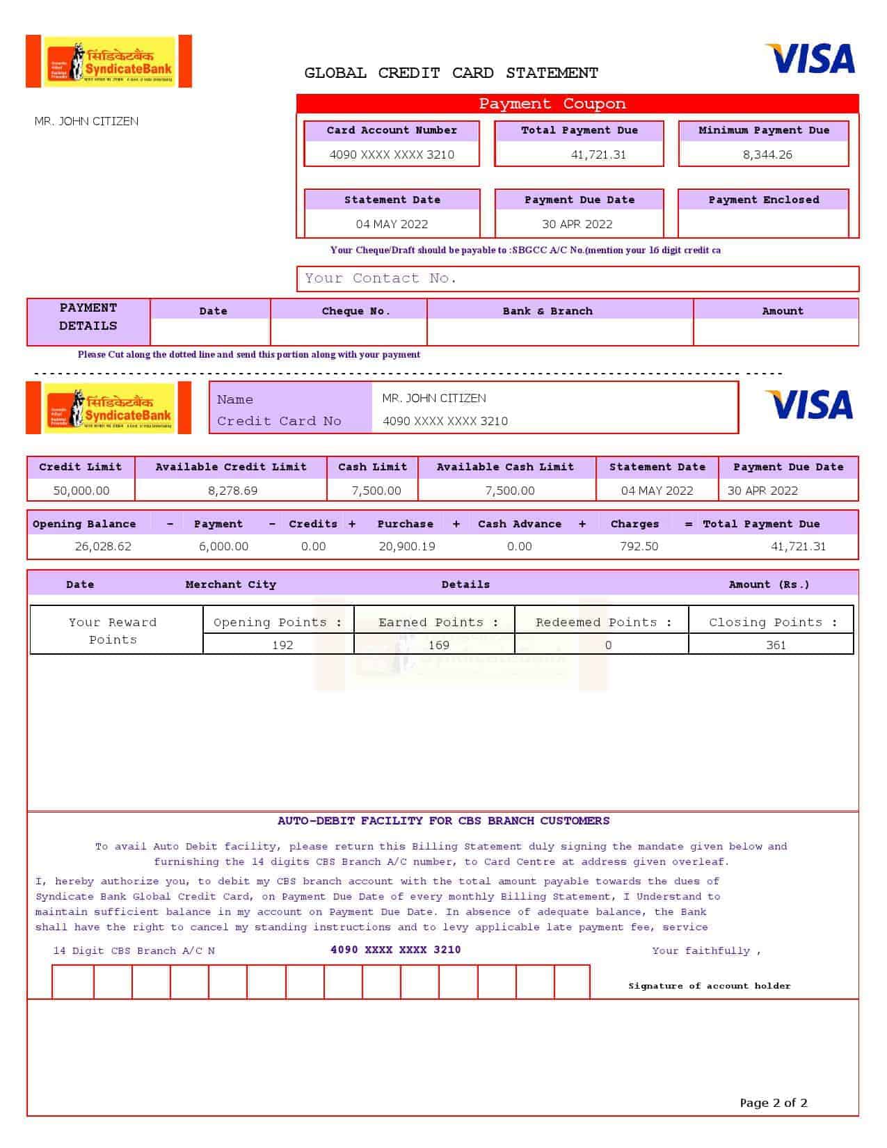 USA-Syndicate-bank-credit-card-statement-Word-and-PDF-template-3-pages-2.jpg USA Syndicate bank credit card statement, Word and PDF template, 3 pages - Image 2