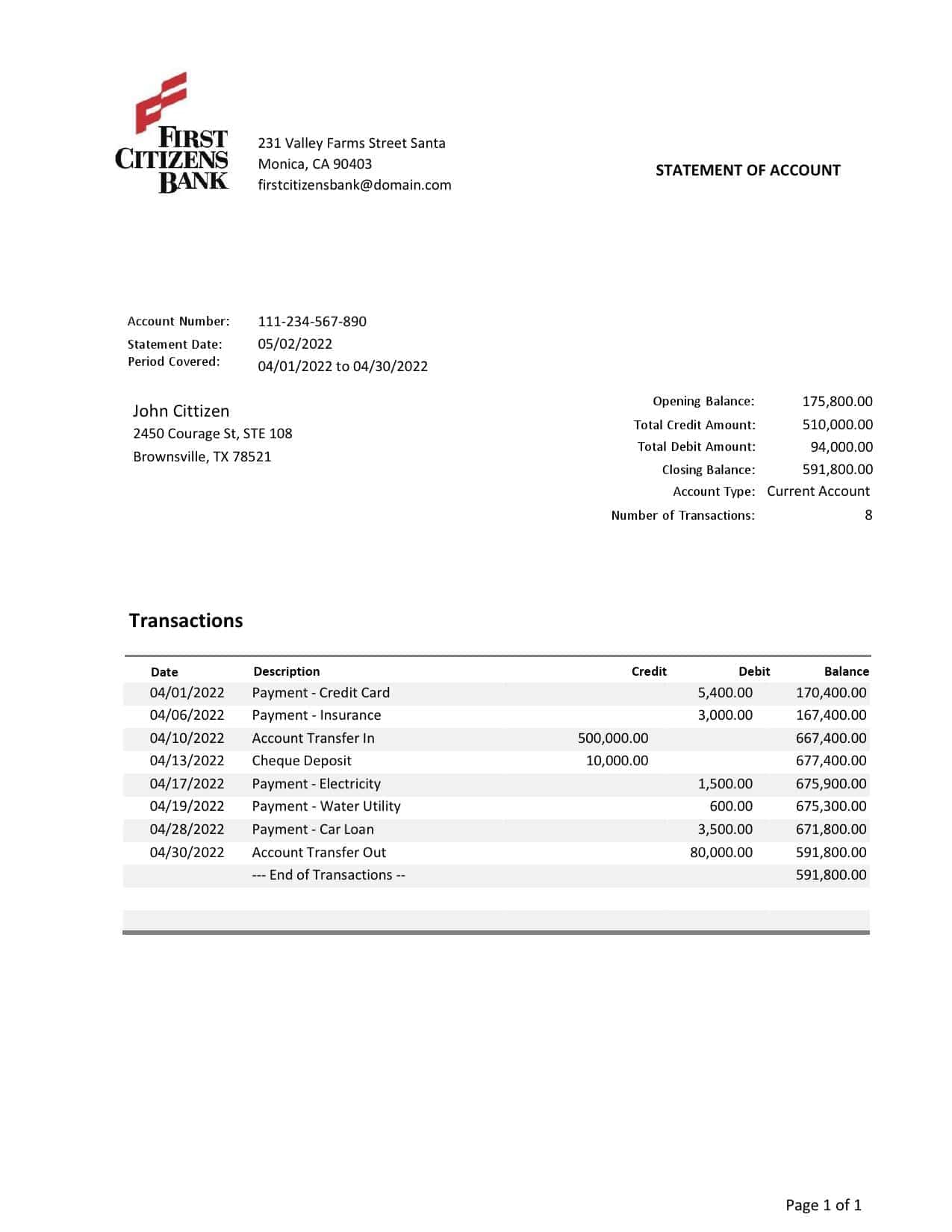 USA-Texas-First-Citizens-bank-statement-Word-and-PDF-template.jpg USA Texas First Citizens bank statement Word and PDF template
