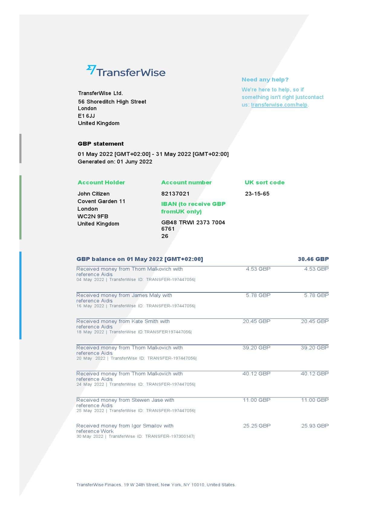 USA-TransferWise-Finances-statement-Word-and-PDF-template.jpg USA TransferWise Finances statement, Word and PDF template