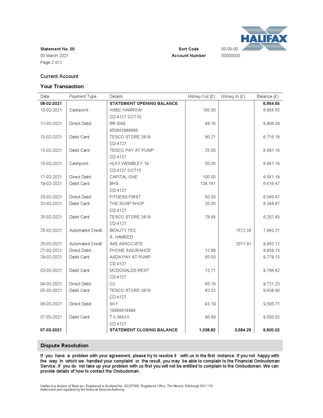 United-Kingdom-Halifax-bank-proof-of-address-statement-template-in-Word-and-PDF-format-2-pages-2.jpg United Kingdom Halifax bank proof of address statement template in Word and PDF format (2 pages) - Image 2