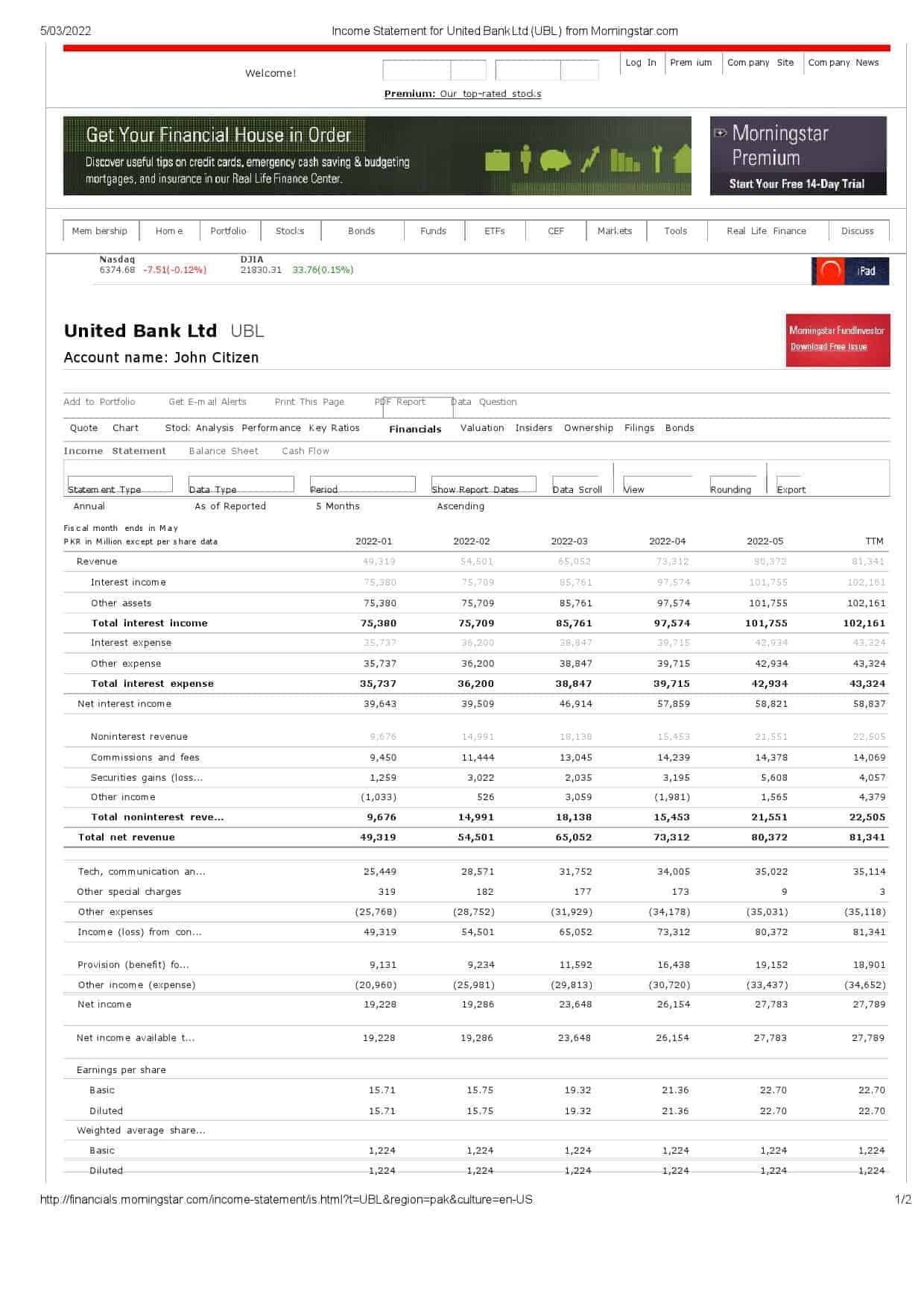 United-Kingdom-United-Bank-Ltd-UBL-bank-incoming-statement-Word-and-PDF-template-2-pages-1.jpg United Kingdom United Bank Ltd (UBL) bank incoming statement, Word and PDF template, 2 pages