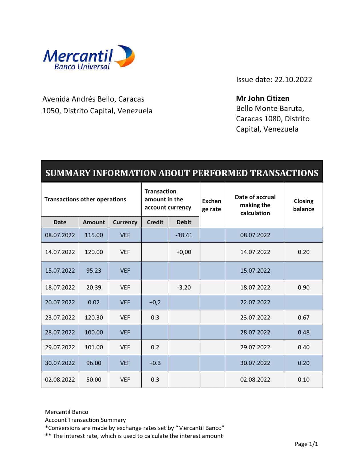 Venezuela-Mercantil-bank-statement-template-in-Word-and-PDF-format.jpg Venezuela Mercantil bank statement template in Word and PDF format