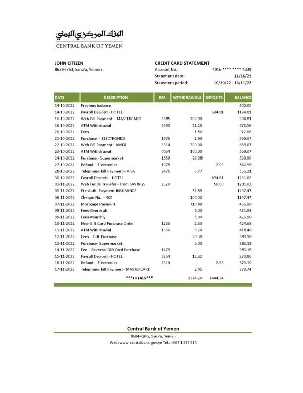 Yemen-Central-Bank-of-Yemen-bank-statement-Excel-and-PDF-template.jpg Yemen Central Bank of Yemen bank statement, Excel and PDF template