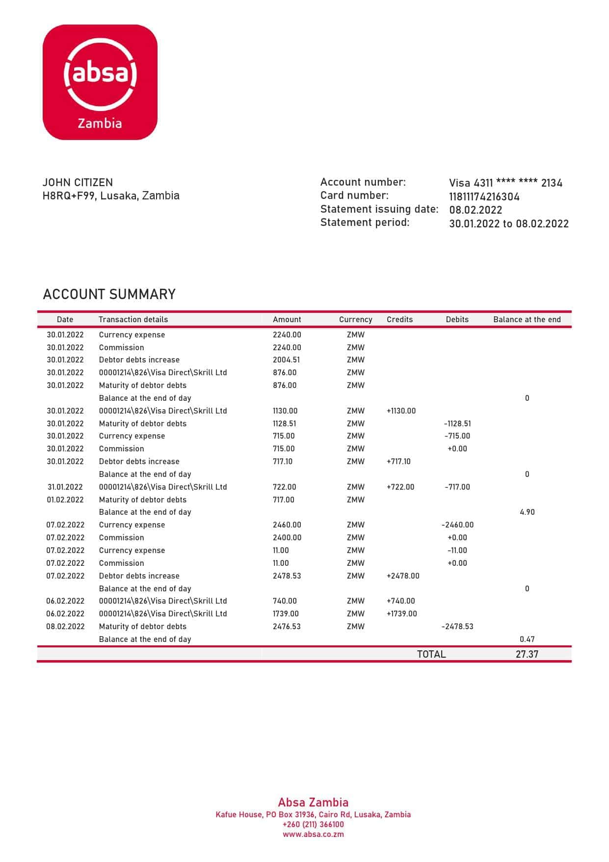 Zambia-Absa-bank-statement-template-in-Word-and-PDF-format.jpg Zambia Absa bank statement template in Word and PDF format