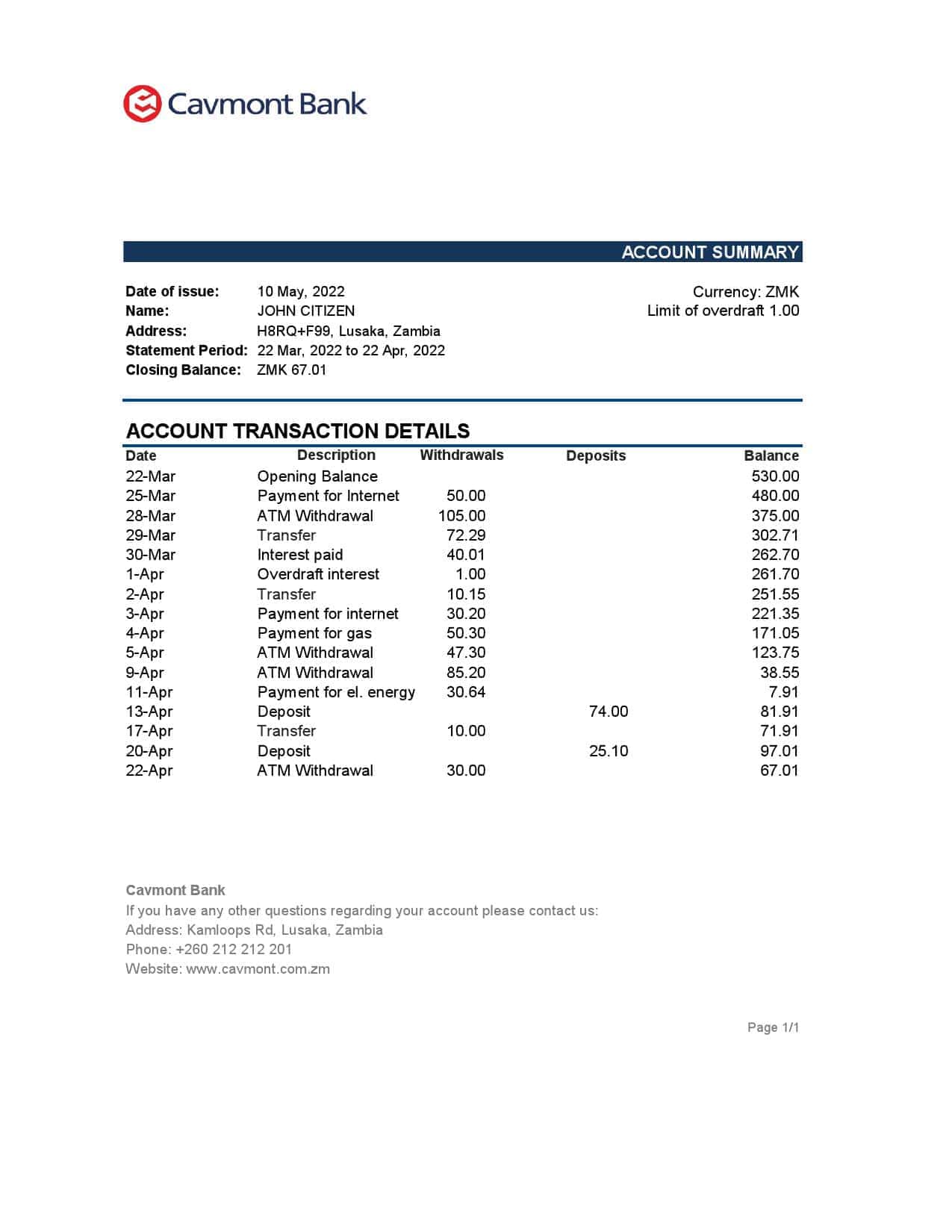 Zambia-Cavmont-bank-statement-Excel-and-PDF-template.jpg Zambia Cavmont bank statement, Excel and PDF template