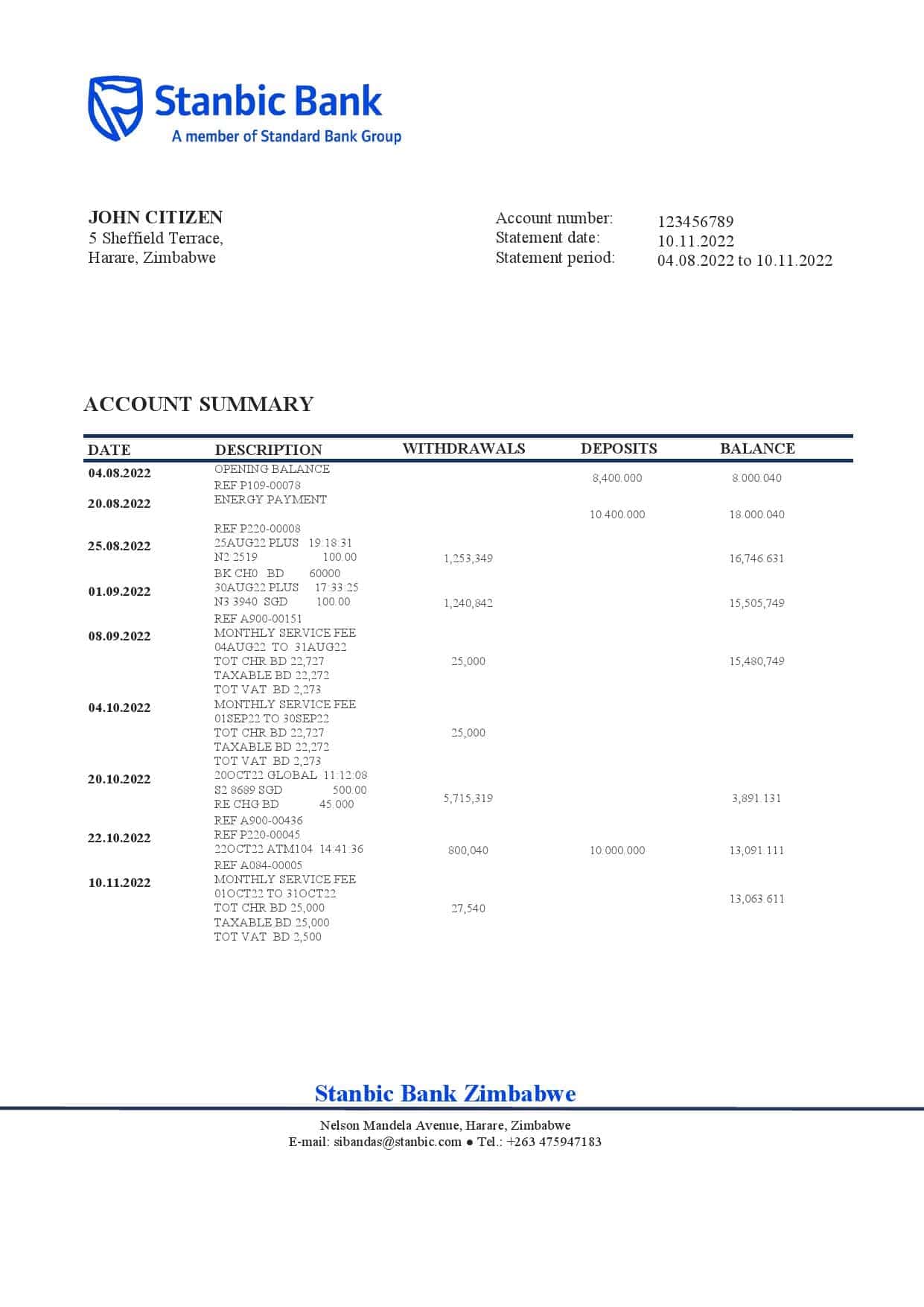 Zimbabwe-Stanbic-Bank-statement-template-in-Word-and-PDF-format.jpg Zimbabwe Stanbic Bank statement template in Word and PDF format