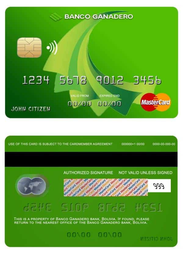 Bolivia Ganadero bank mastercard Fillable Bolivia Ganadero bank mastercard Templates