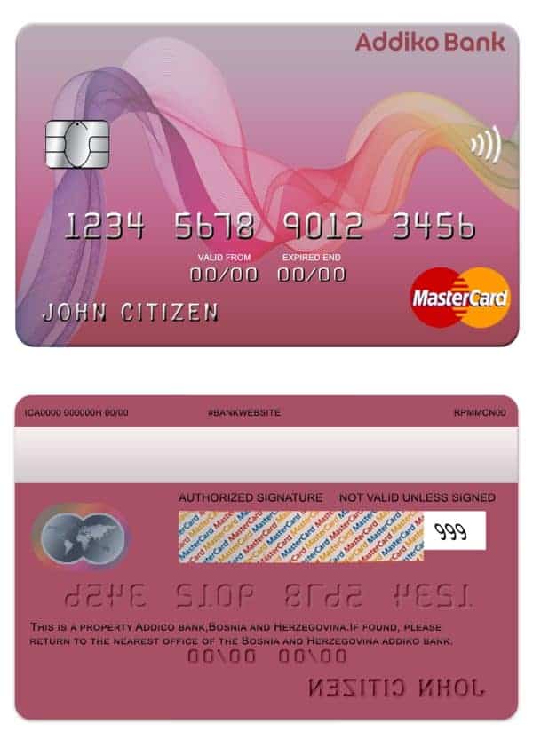 Fillable Bosnia and Herzegovina Addiko bank mastercard Templates Fillable Bosnia and Herzegovina Addiko bank mastercard Templates