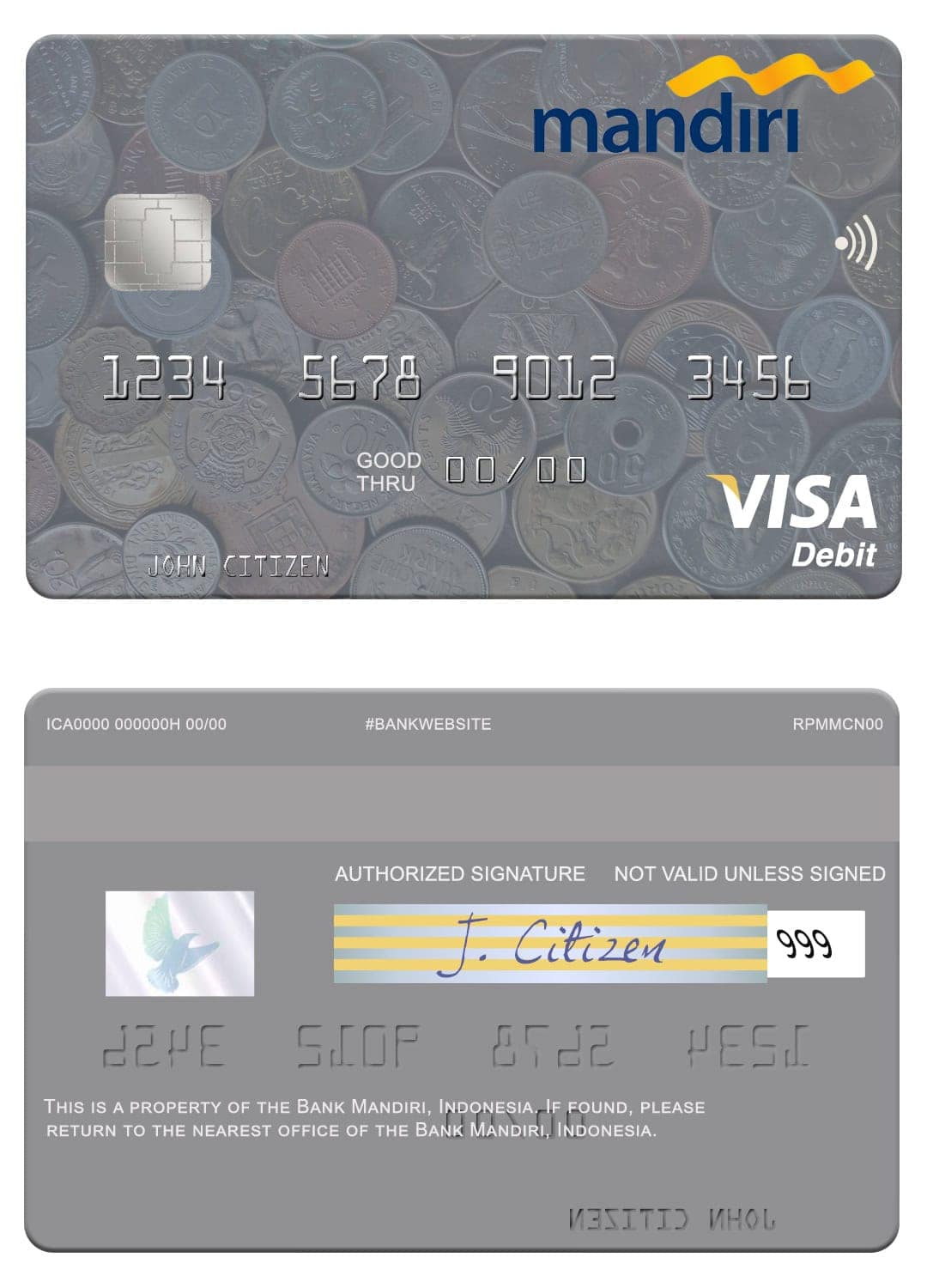 Fillable Indonesia Bank Mandiri visa card Templates Fillable Indonesia Bank Mandiri visa card Templates
