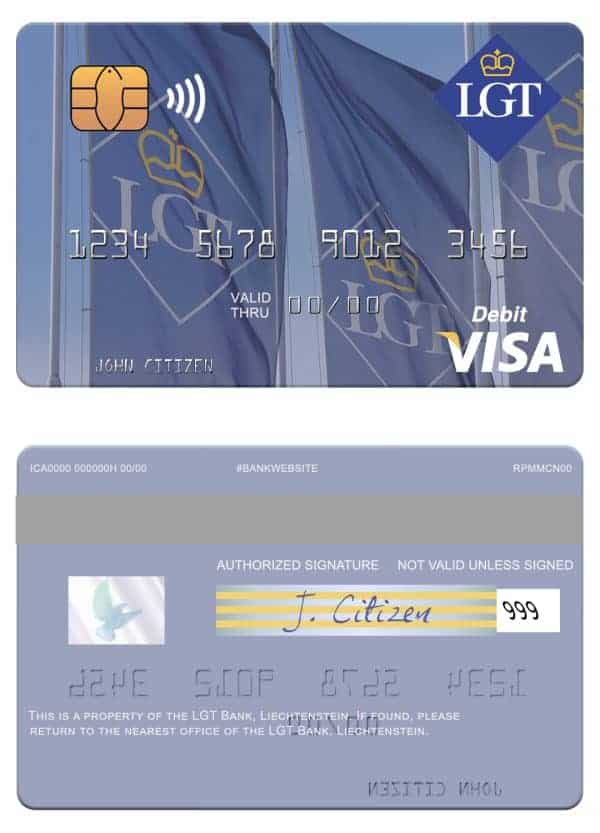 Fillable Liechtenstein LGT Bank visa card Templates Fillable Liechtenstein LGT Bank visa card Templates