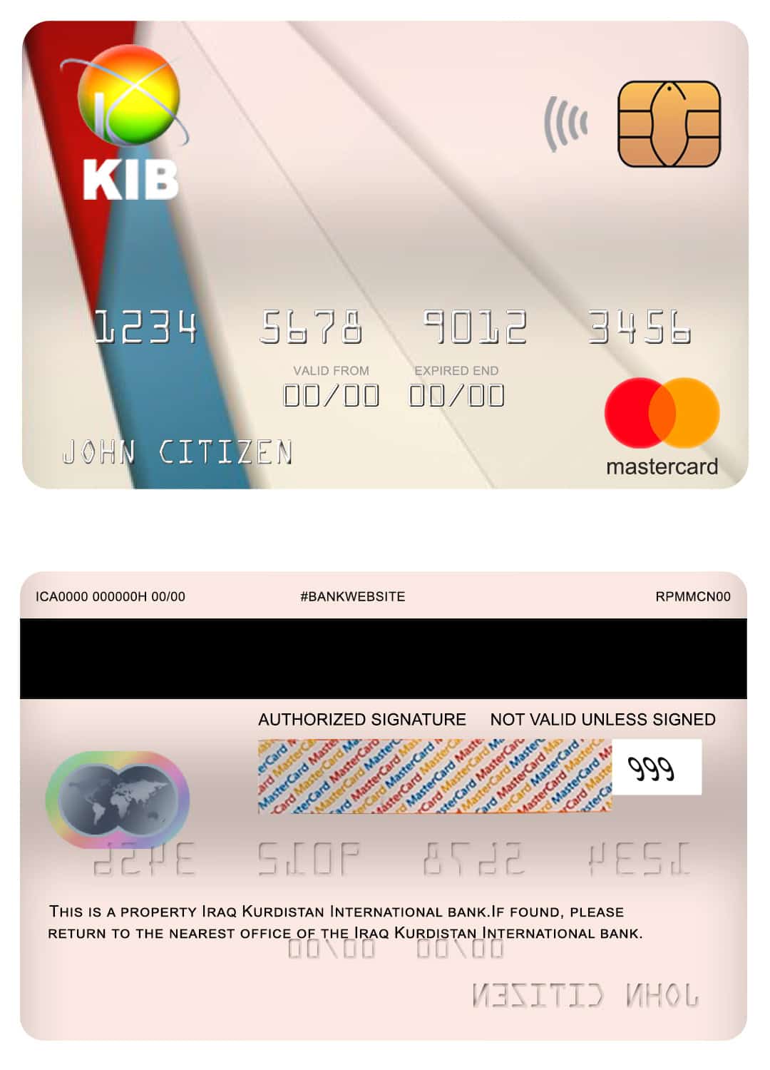 Iraq Kurdistan International bank mastercard Fillable Iraq Kurdistan International bank mastercard Templates